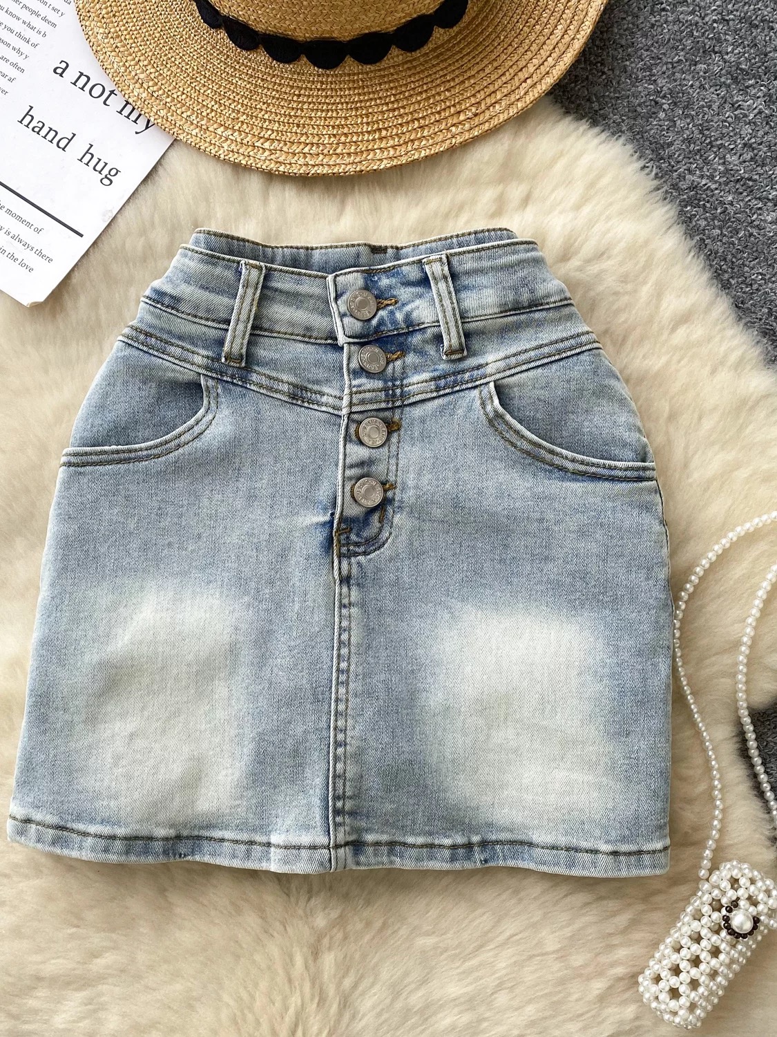 Bossed up denim skirt DS108 image