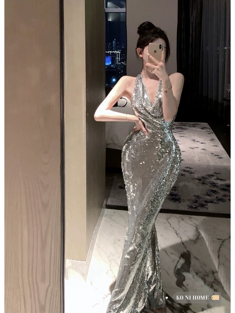 Shinning star sequin dress EVD91 image