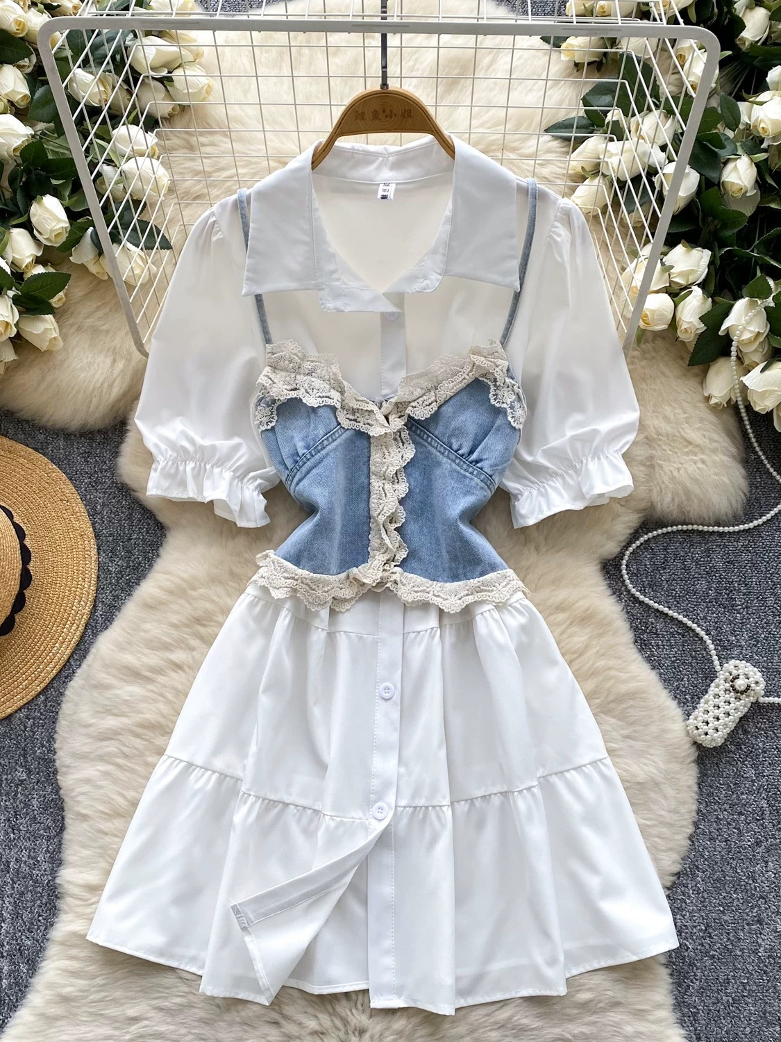 Flower babe shirt dress SD109 image