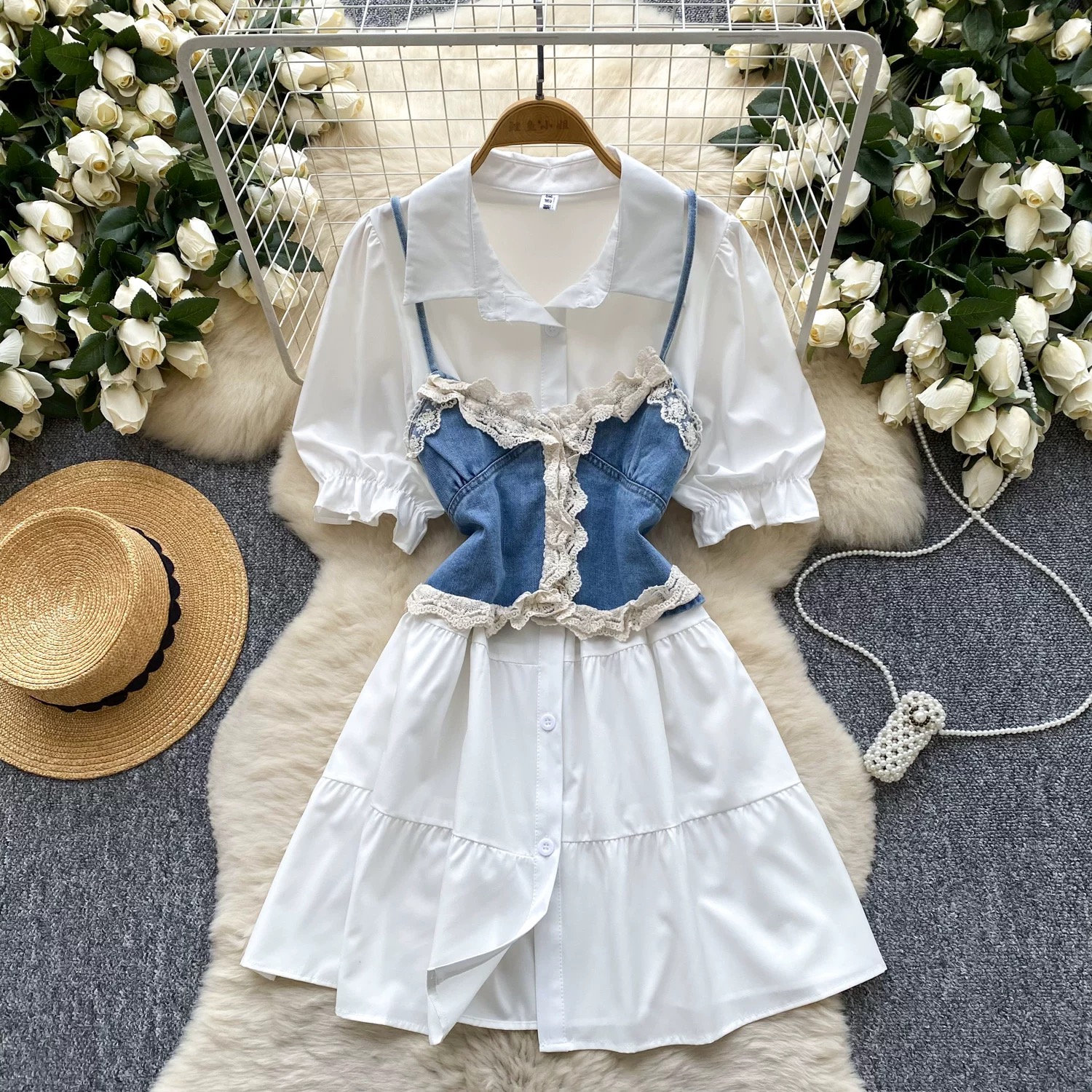 Flower babe shirt dress SD109 image