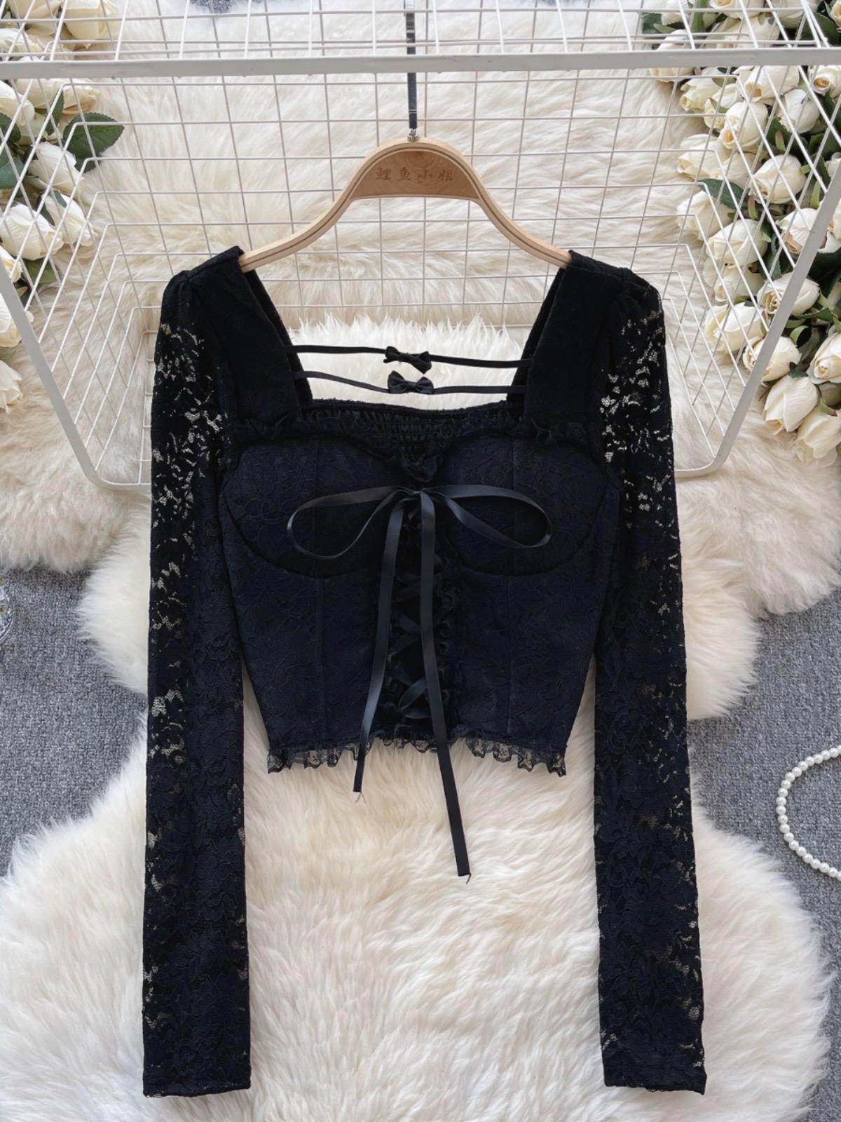 Dusk till down lace top FTO106 image