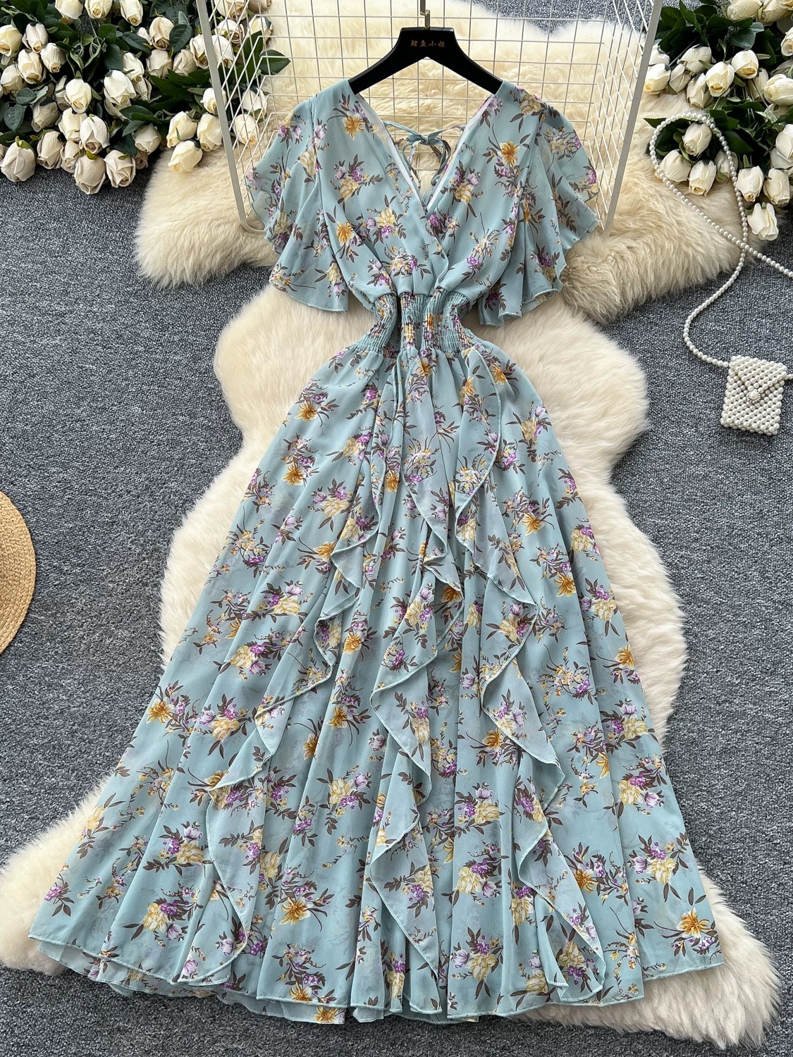 Ariel fireworks print dress CD15 image