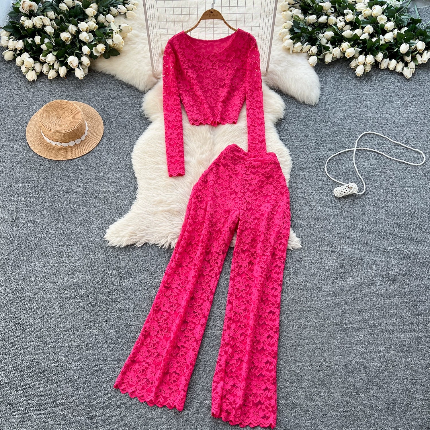 Malibu vibes lace set FTP188 image