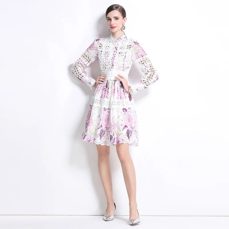 Posh and elegant lace dress ED249 image