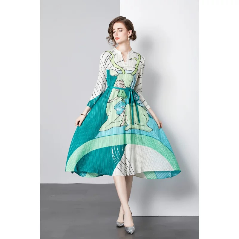 San Diego print dress  FD438 image