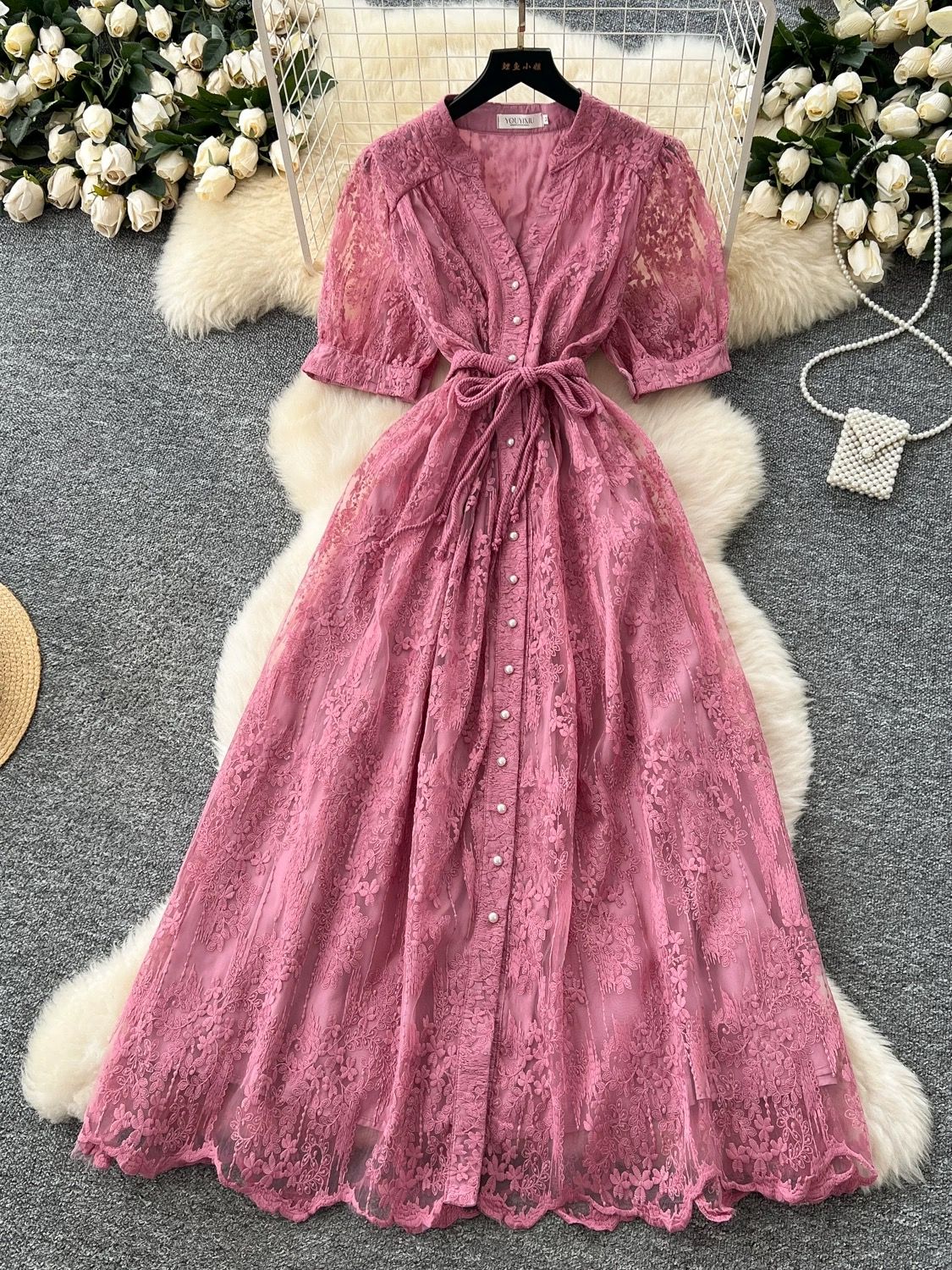 Mel lace designer dress FD466 image