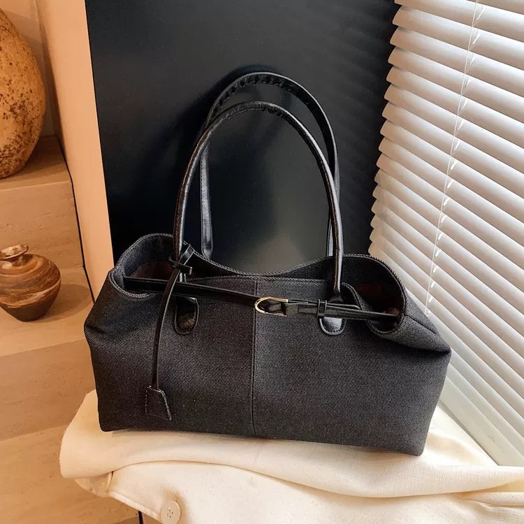 Living the life denim tote bag BG221 image