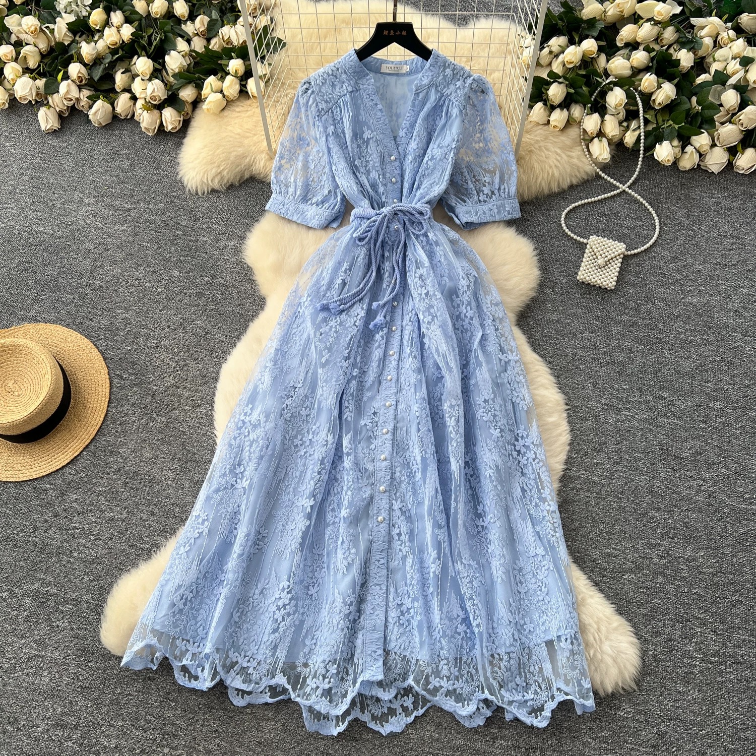 Mel lace designer dress FD466 image