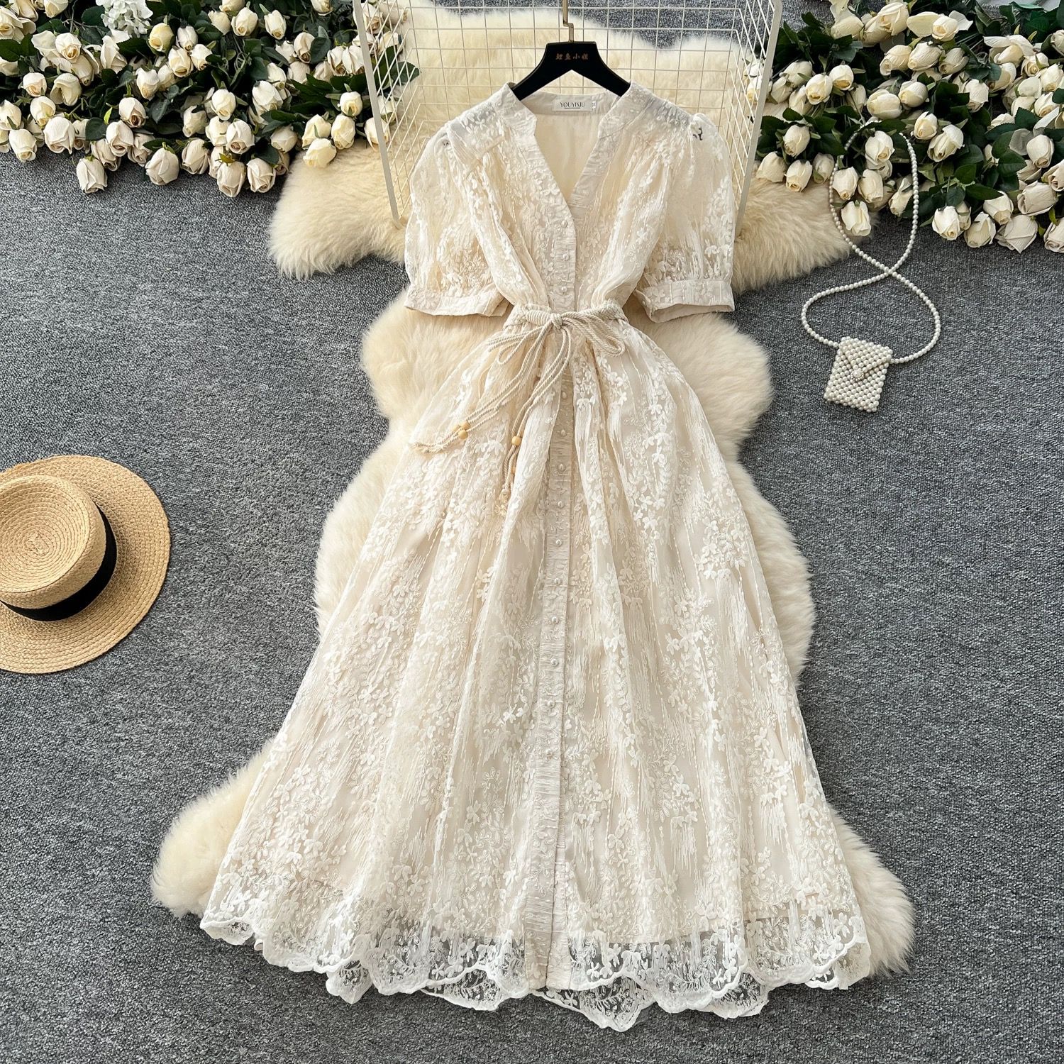 Mel lace designer dress FD466 image