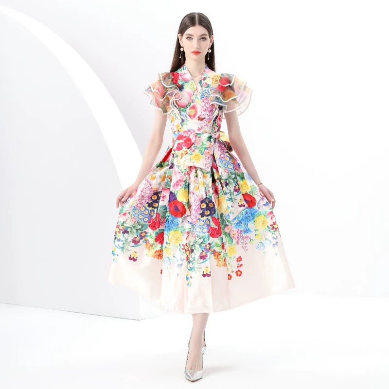 Send me flowers floral dress ED208 image