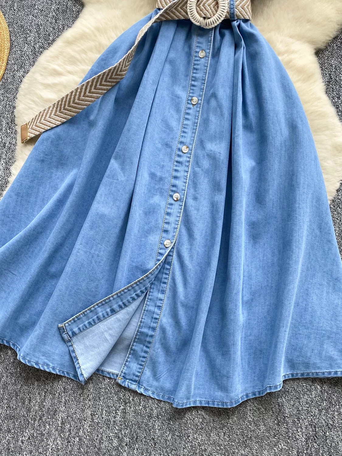 Going everywhere tonight denim dress DD31 image