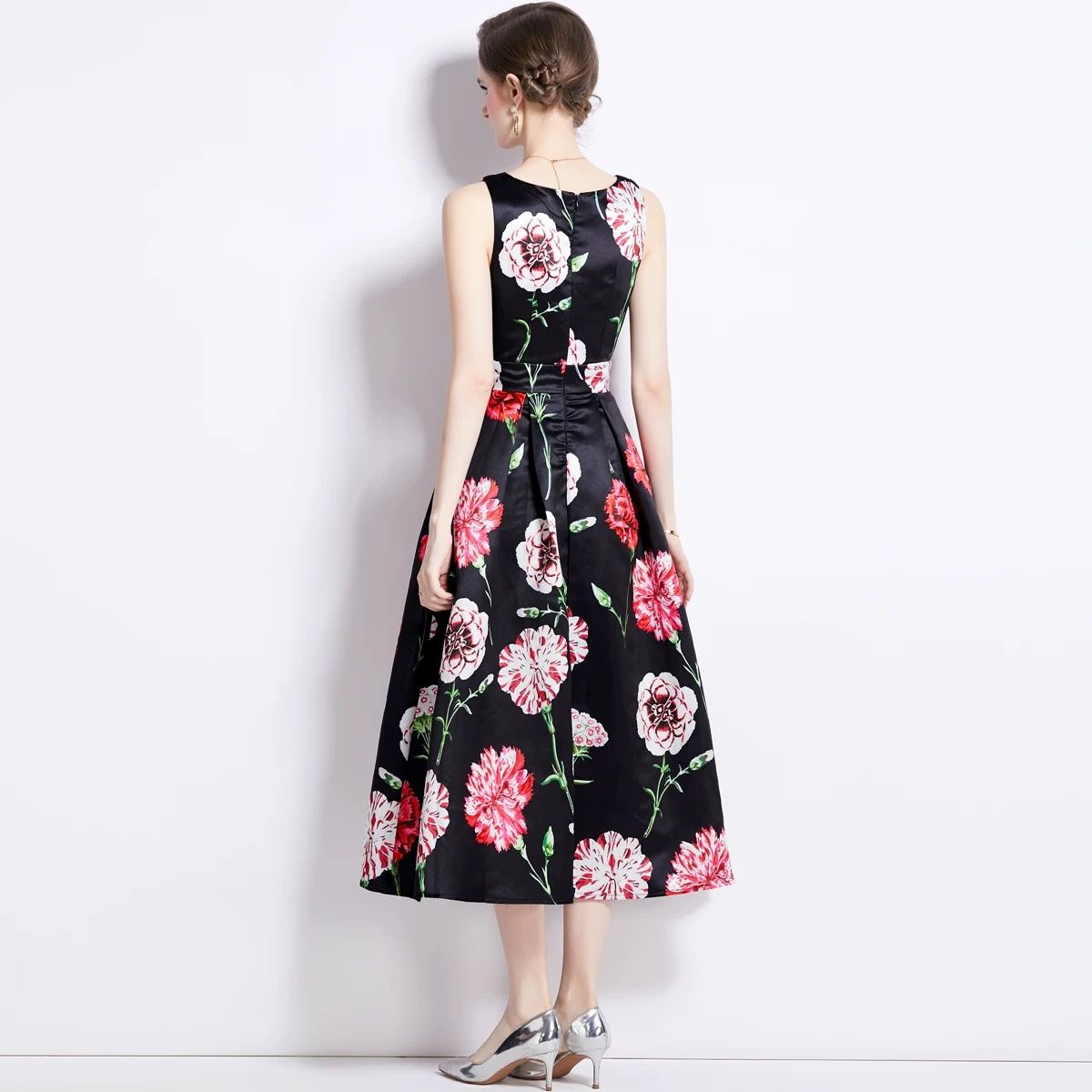 Check your facts floral dress CD715 image