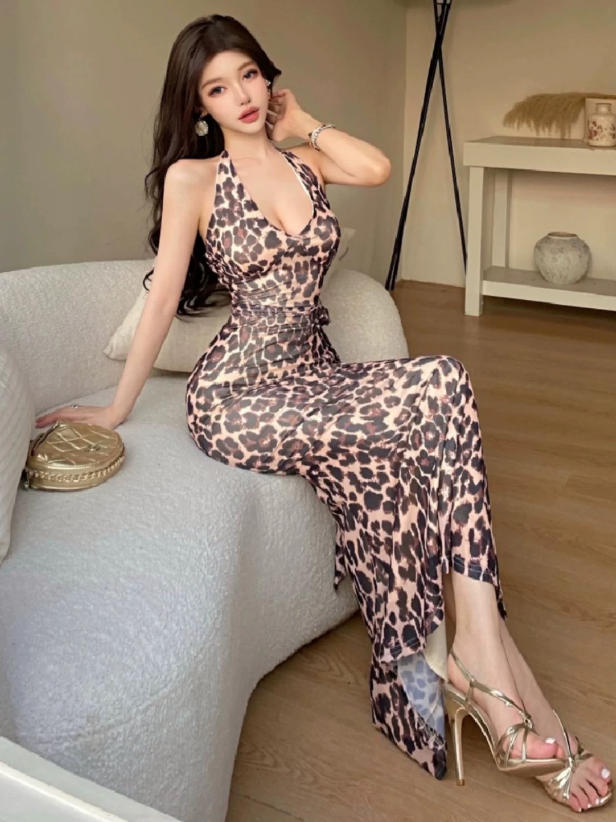 Double trouble halter dress CD785 image