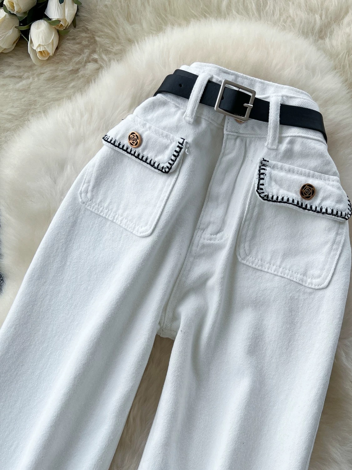 Classic color jeans JN203 image