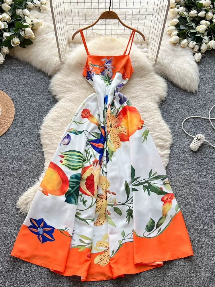 Brunch date print gown CD128 image