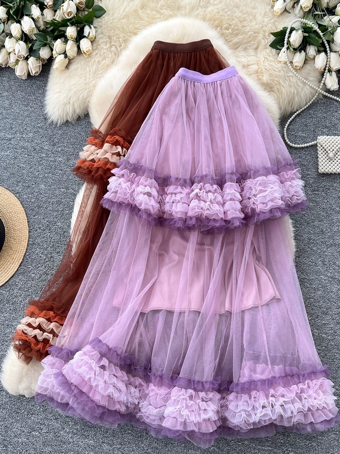 Hawaii heritage ruffle tulle skirt CS241 image