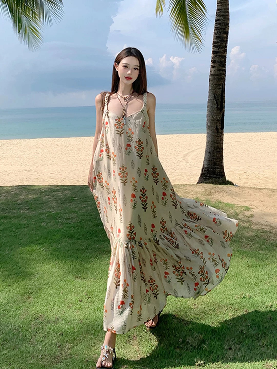 Taking slay notes floral dress CD755 image