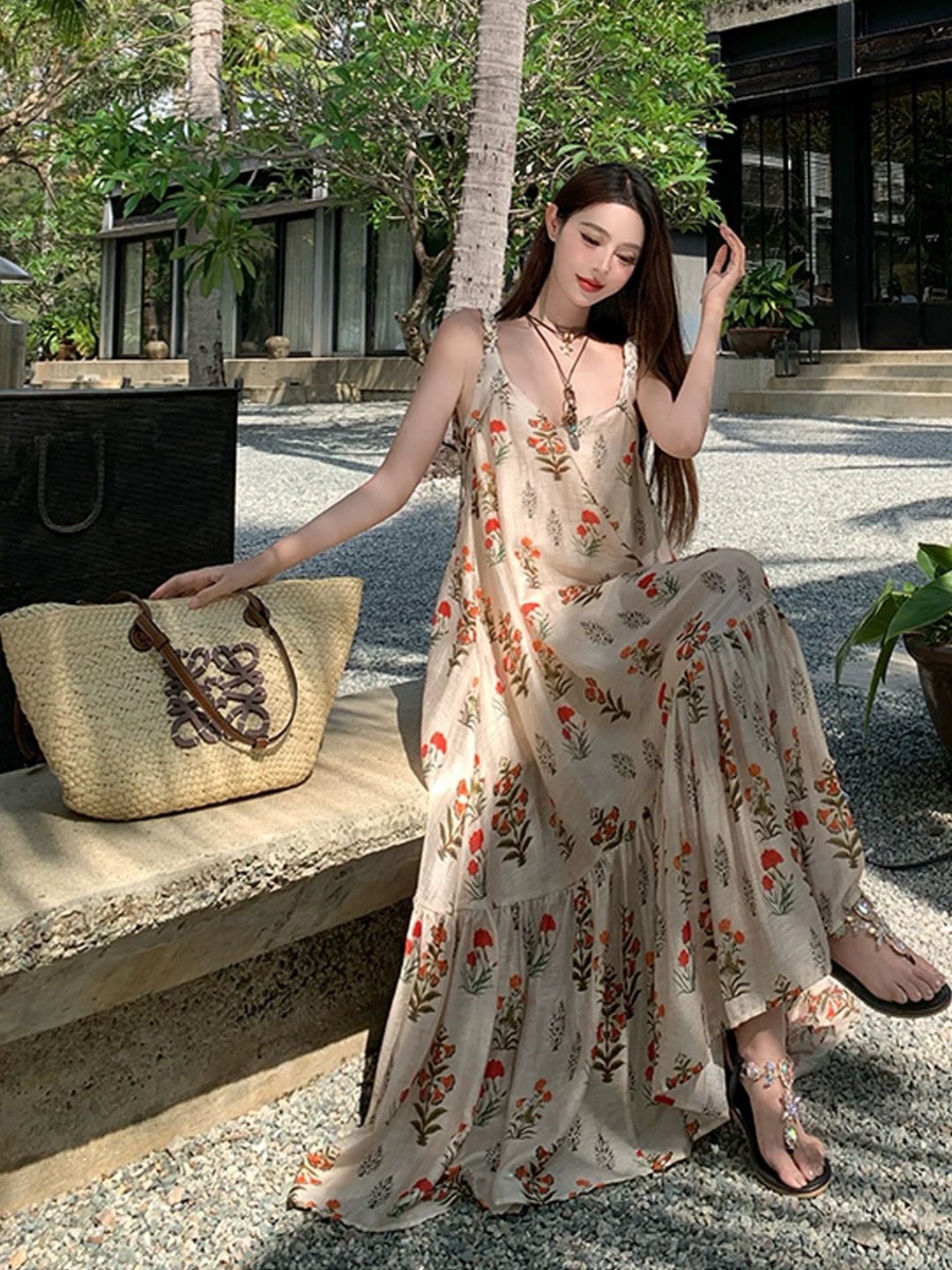 Taking slay notes floral dress CD755 image