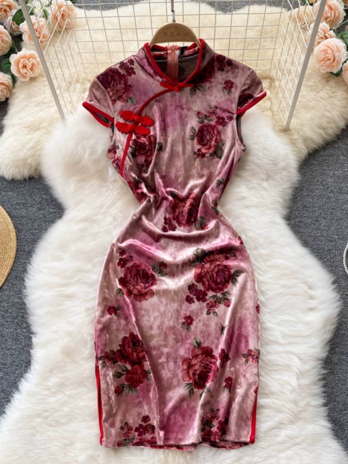 Looking curvy qipao dress Q108 image