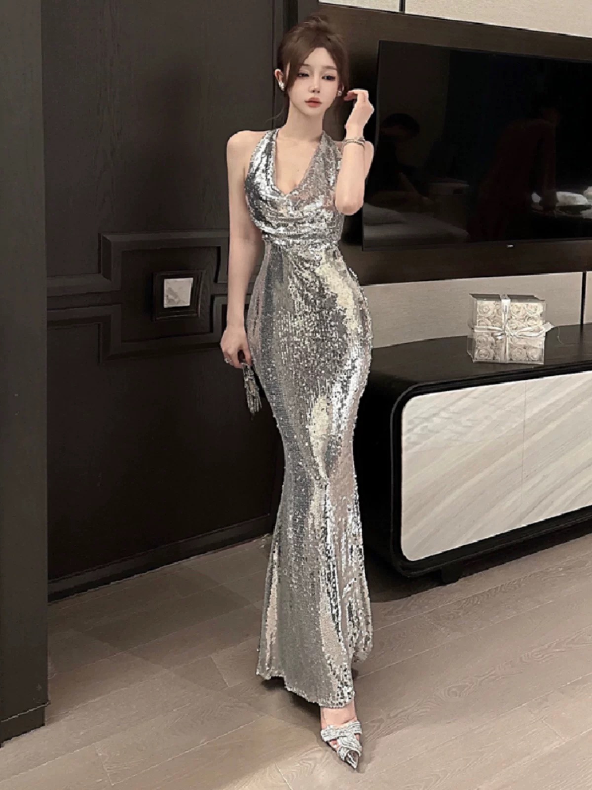 Whirlwind romance sequin dress EVD226 image