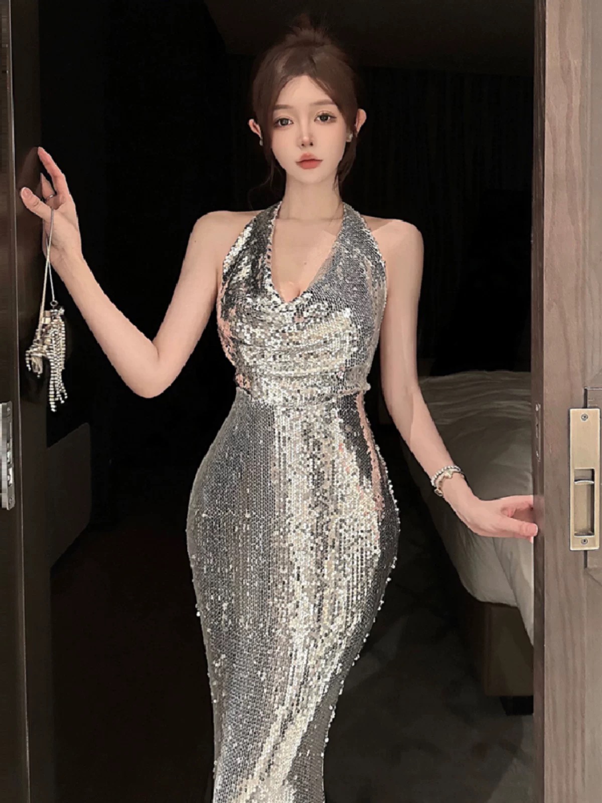 Whirlwind romance sequin dress EVD226 image
