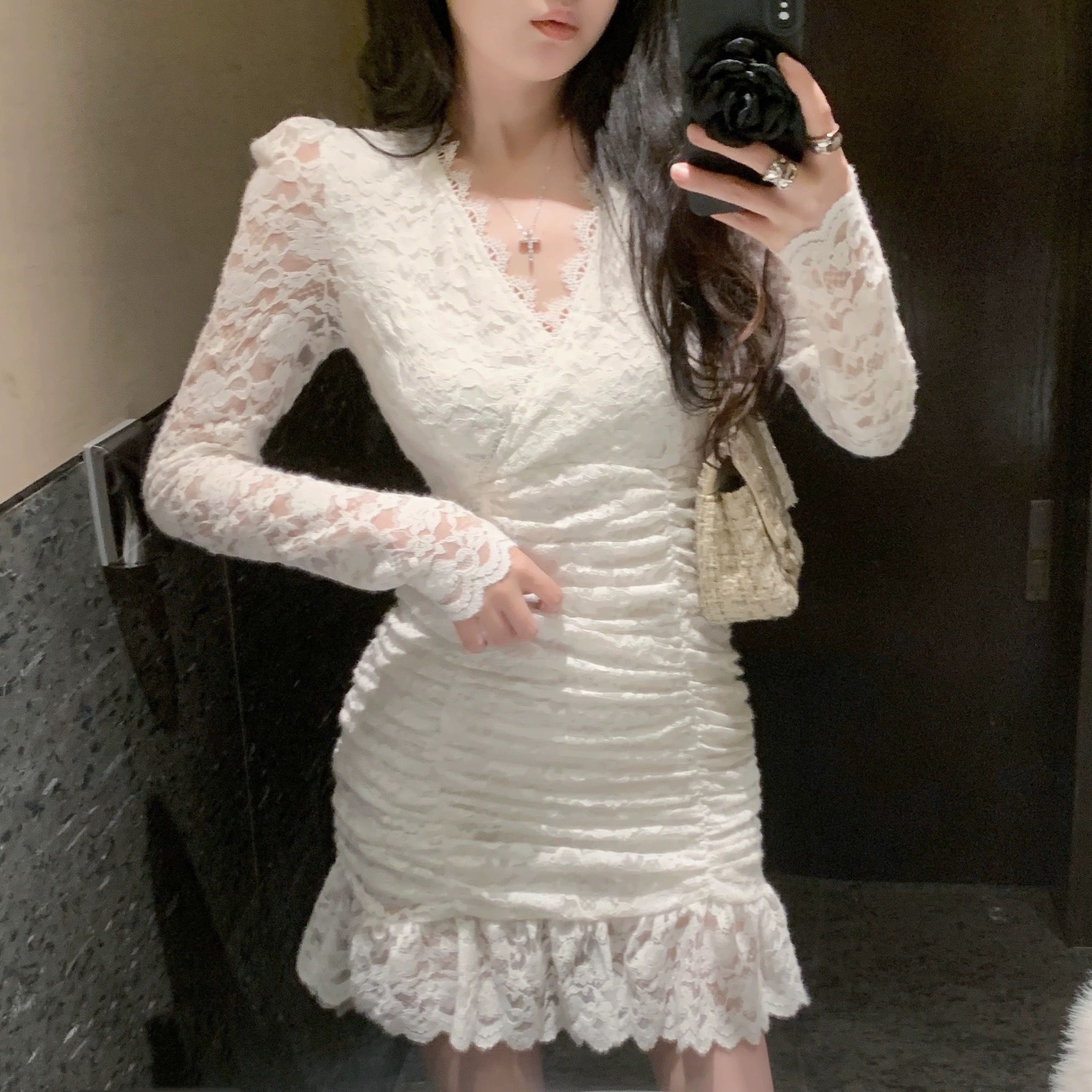 Body talks lace dress FBC278 image