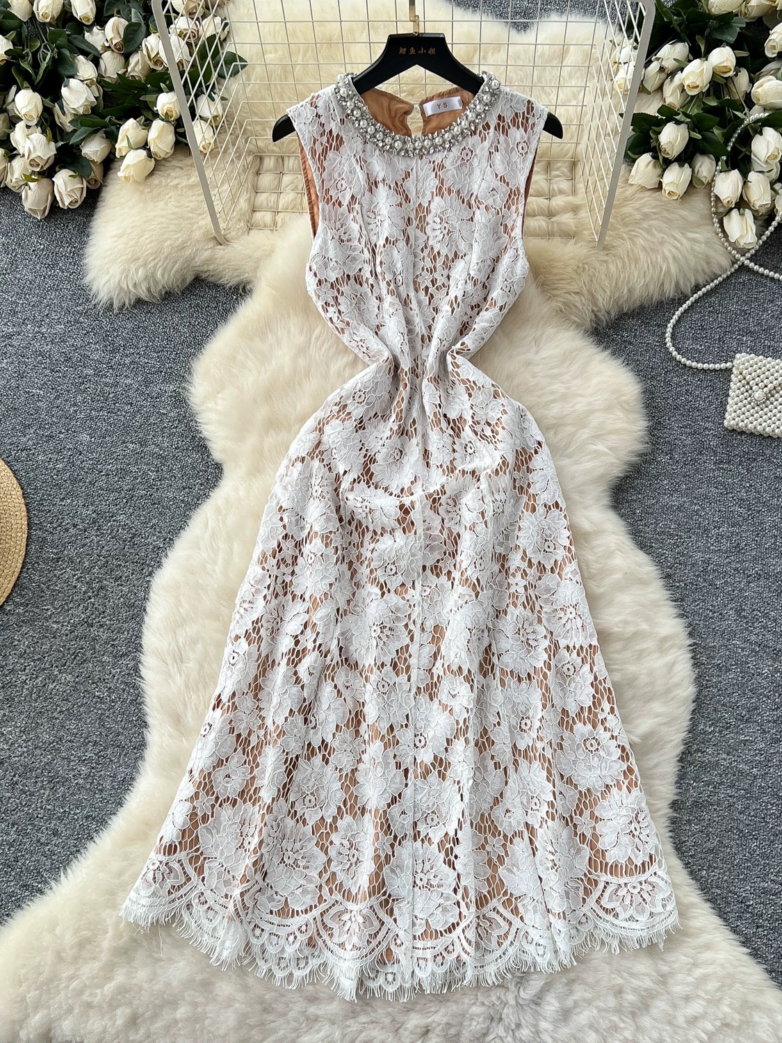 Yours truly royal lace dress  FD458 image