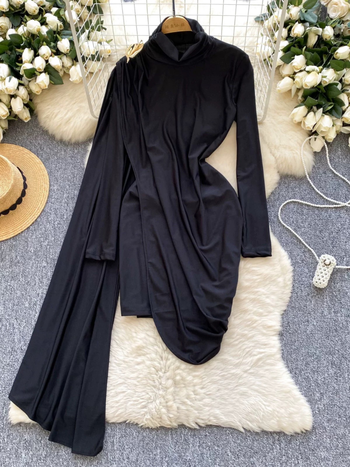 Bubble fly red carpet dress FBC477 image