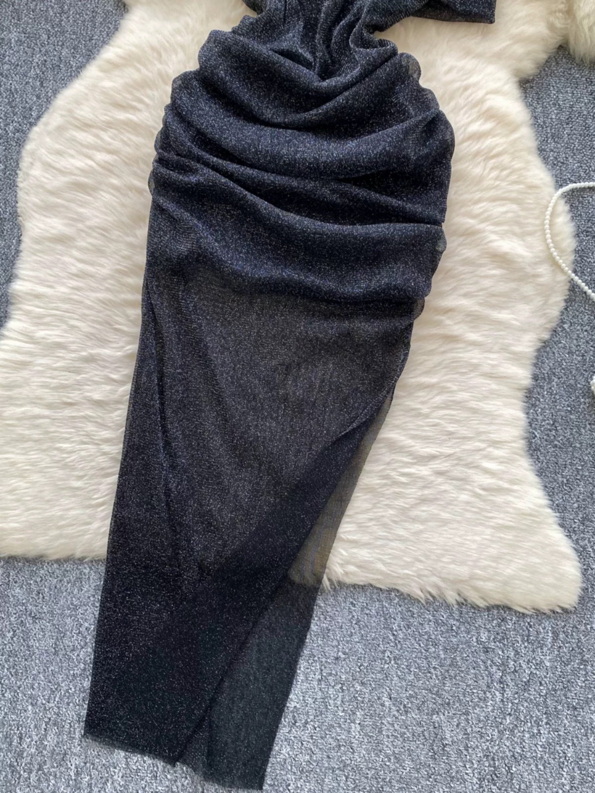 Trick or treat yourself mesh shimmer dress FBC471 image