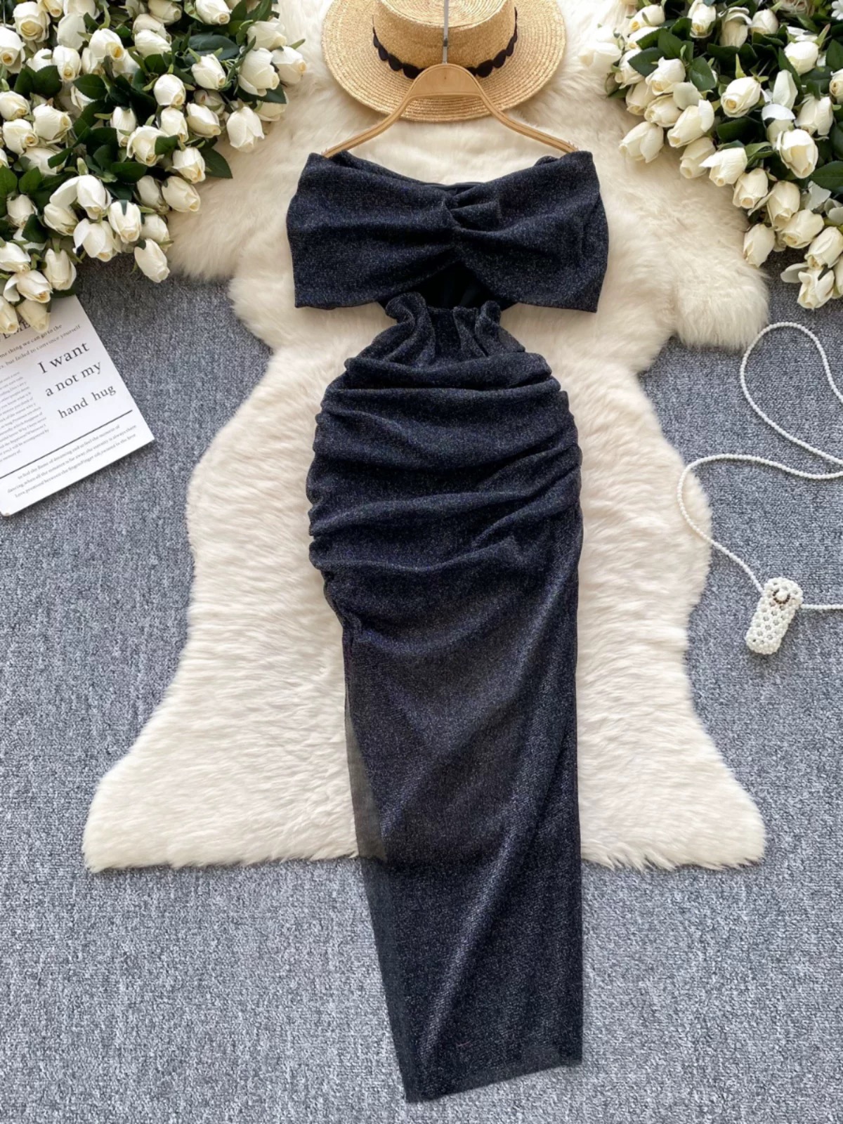 Trick or treat yourself mesh shimmer dress FBC471 image