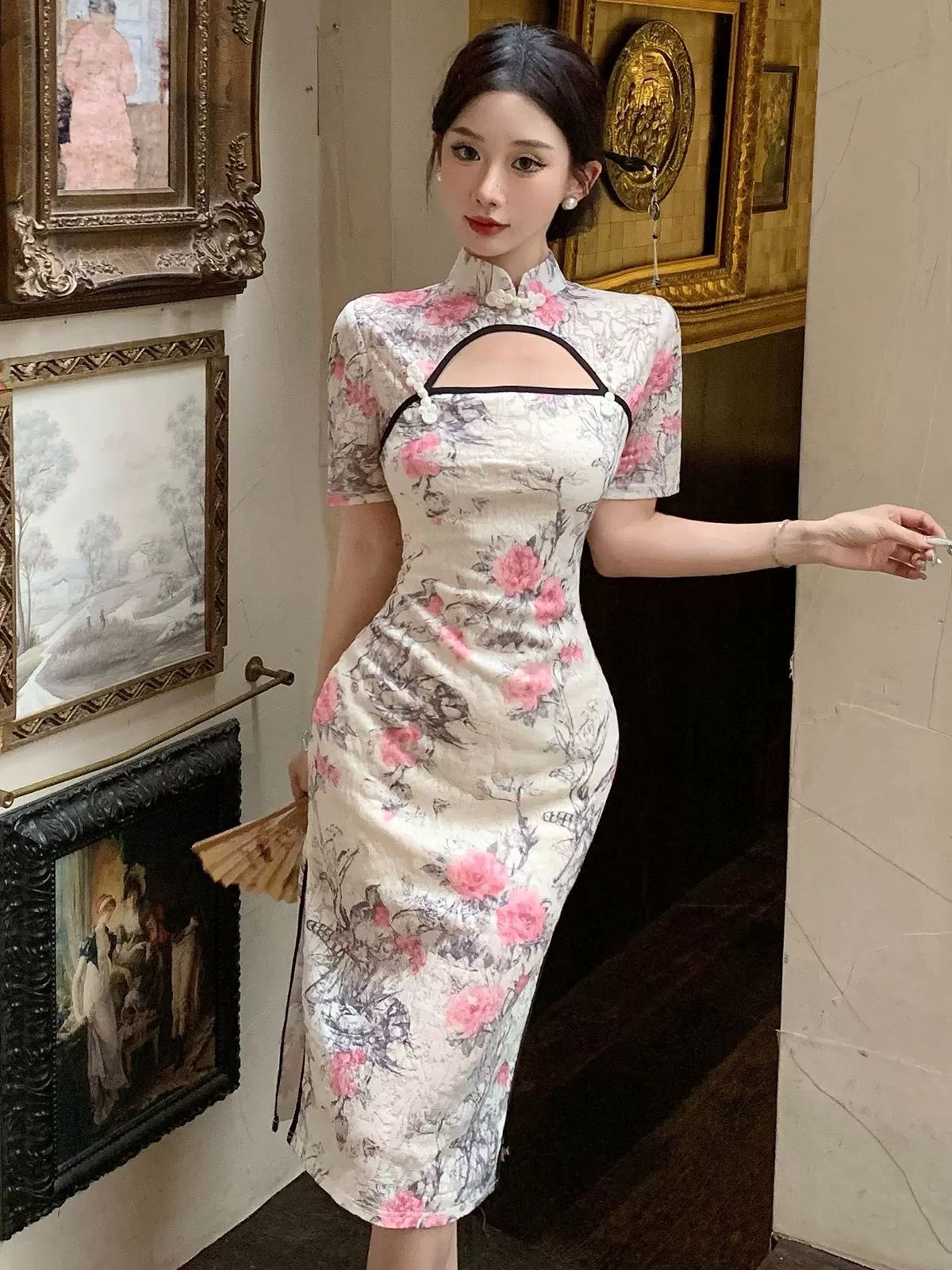 Send me a postcard qipao dress Q222 image