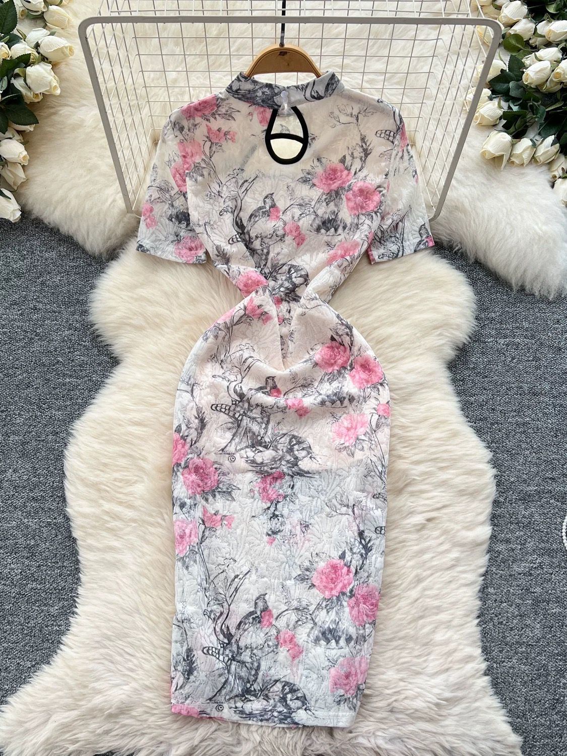 Send me a postcard qipao dress Q222 image