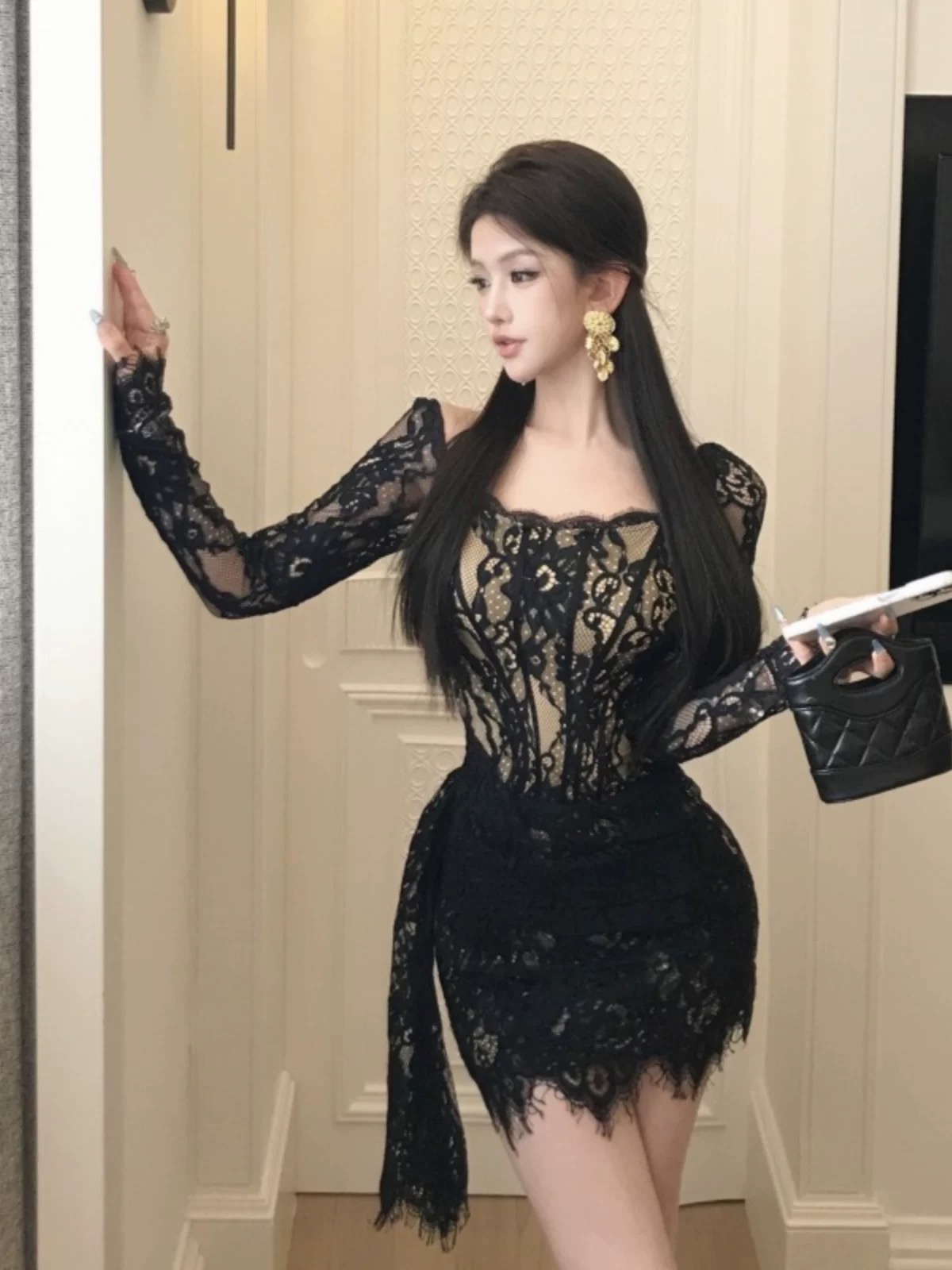 Hard to get lace dress EBC313 image