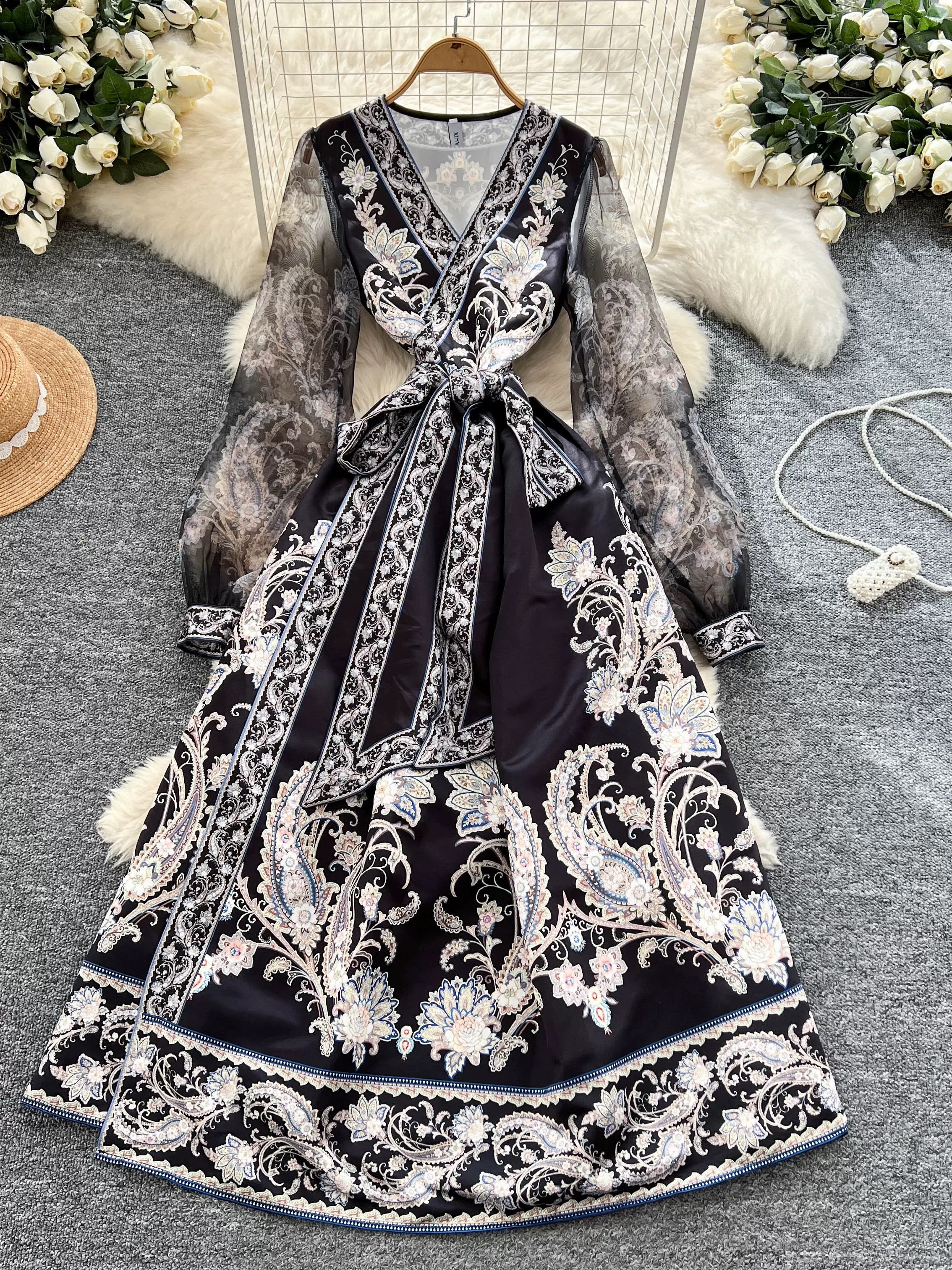 Try a different angle print dress ED192 image