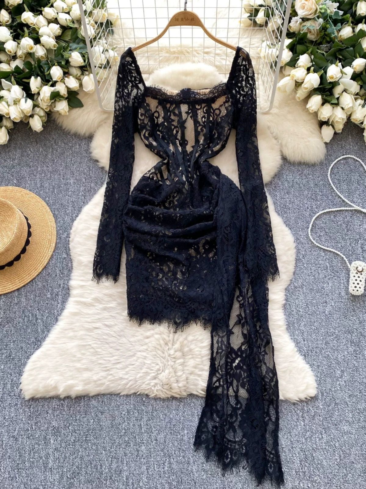 Hard to get lace dress EBC313 image