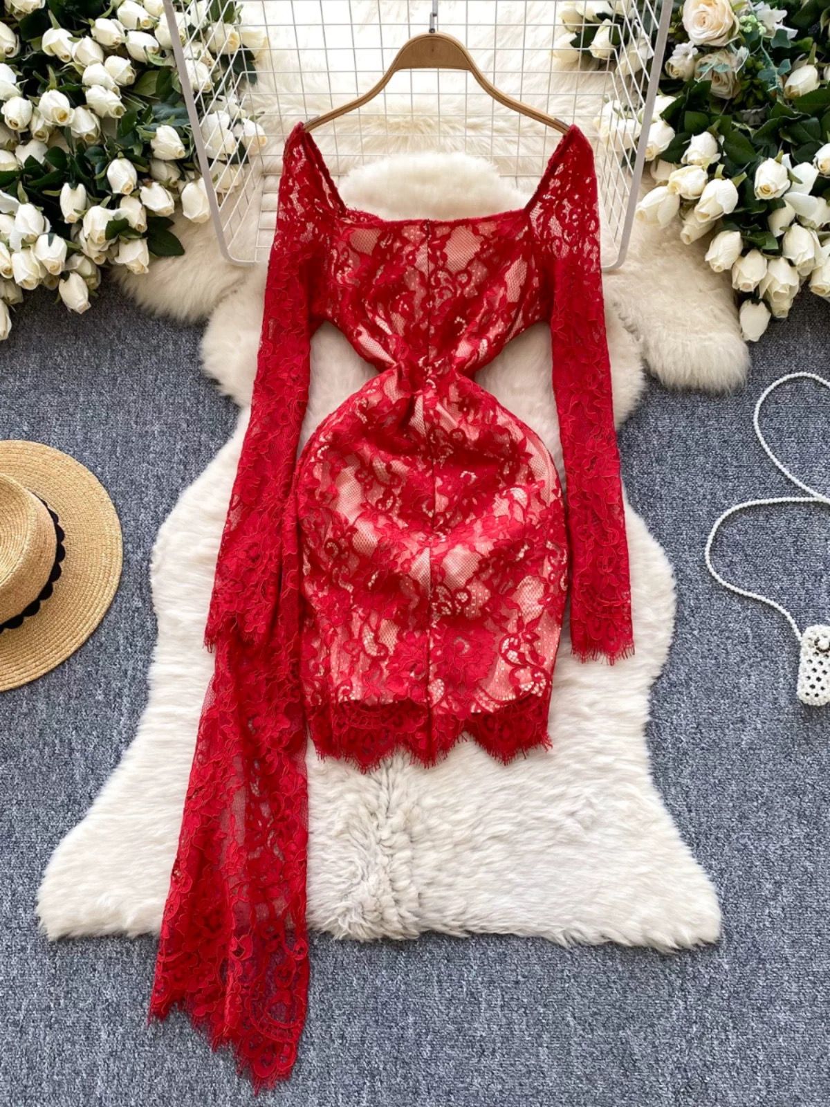 Hard to get lace dress EBC313 image