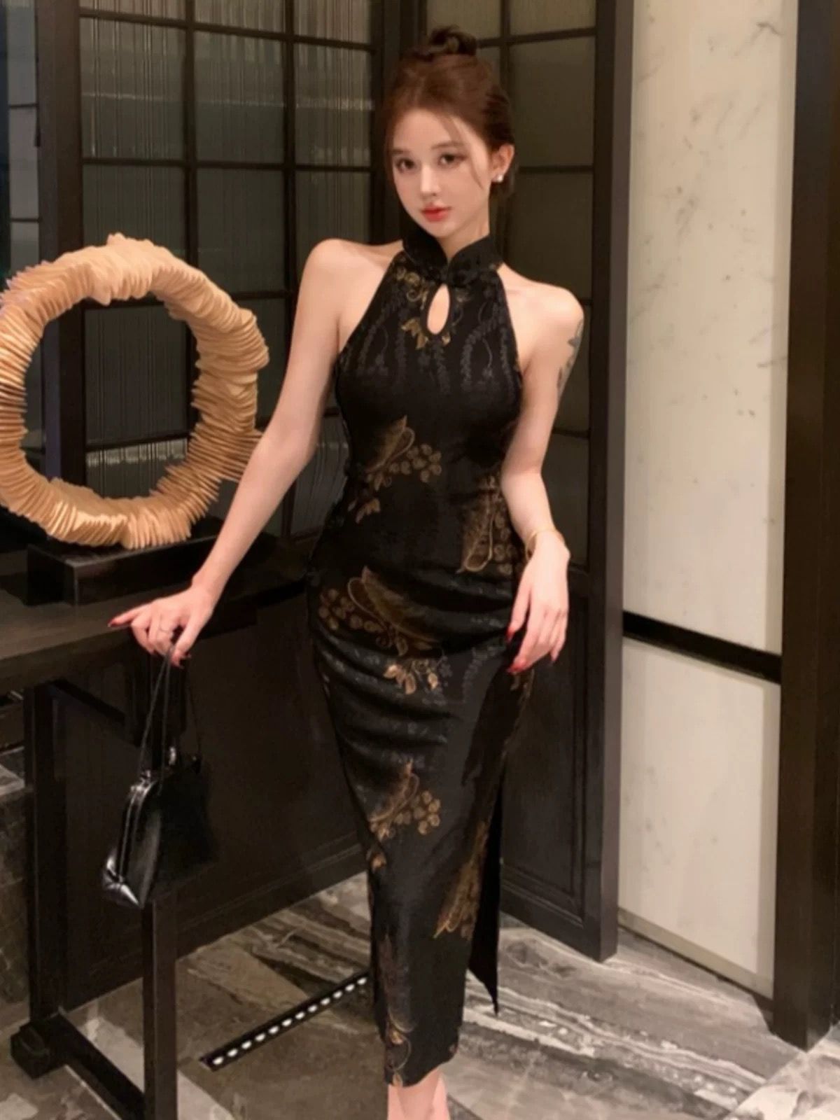Asian side qipao dress Q233 image
