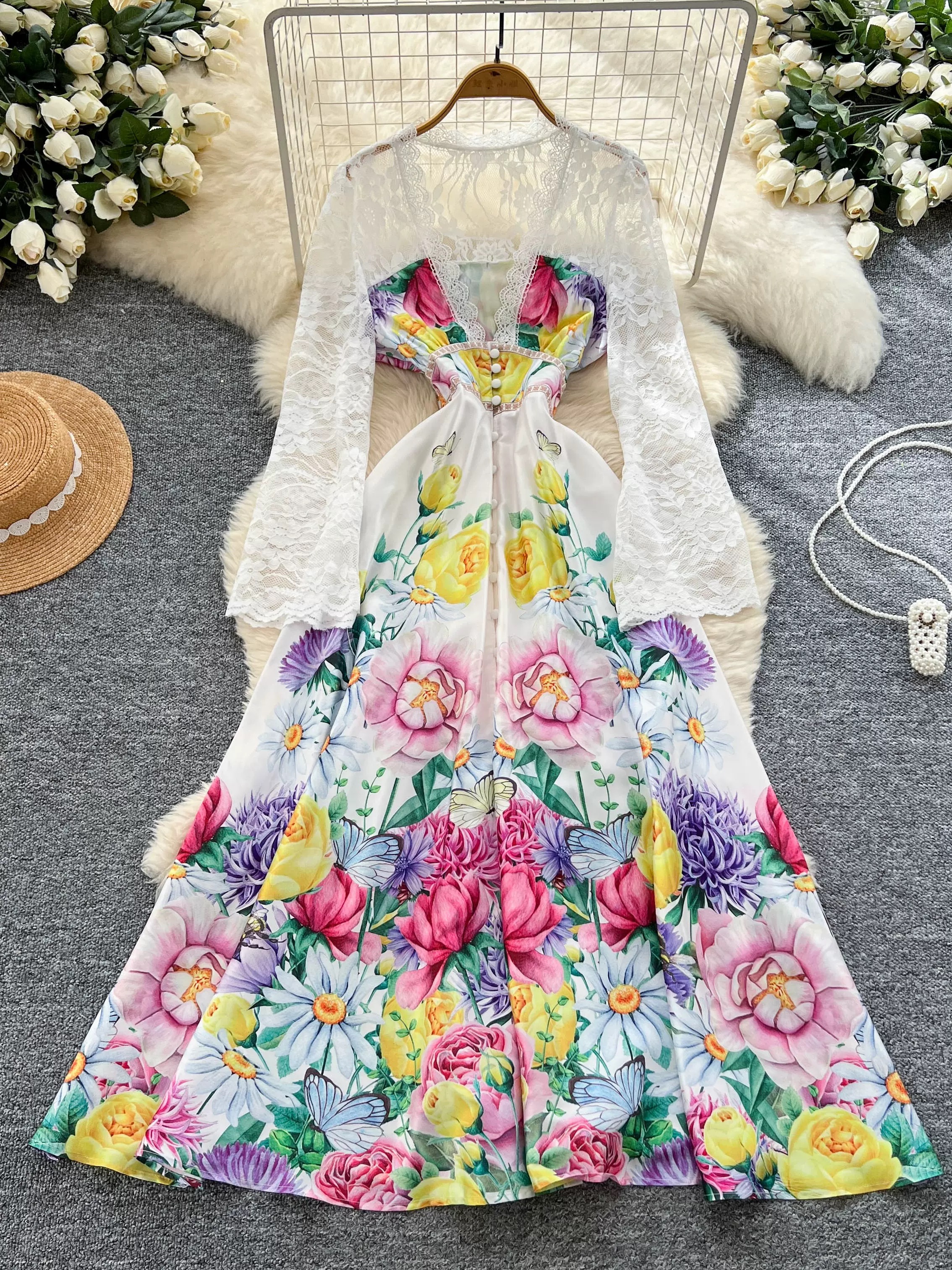 Her favorite print dress ED194 image