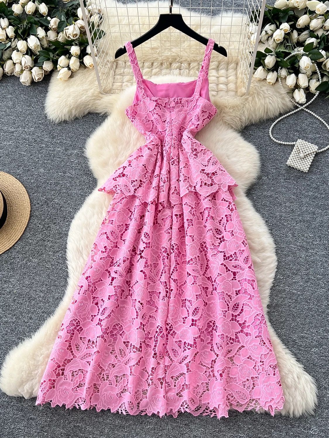 Spill the tea lace dress FD509 image