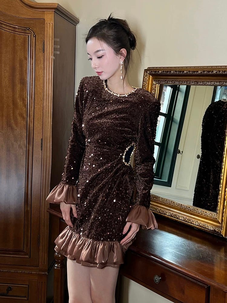 Delusional drop sequin dress EBC294 image