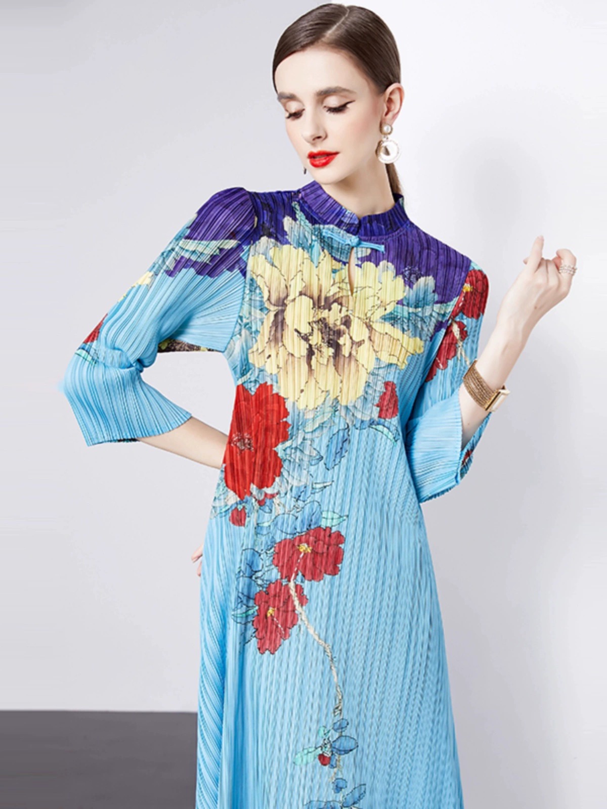 I want it I buy it miyaki floral dress CD867 image