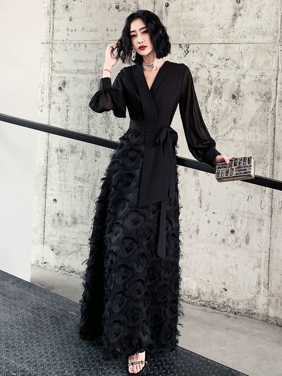 Posh babe fluffy dress EVD191 image