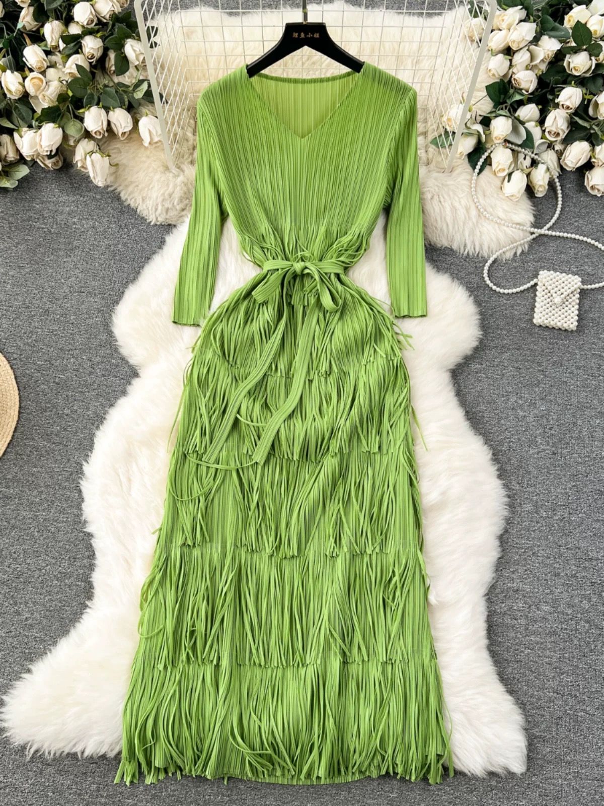 Stay with me fringe miyaki dress FD1096 image