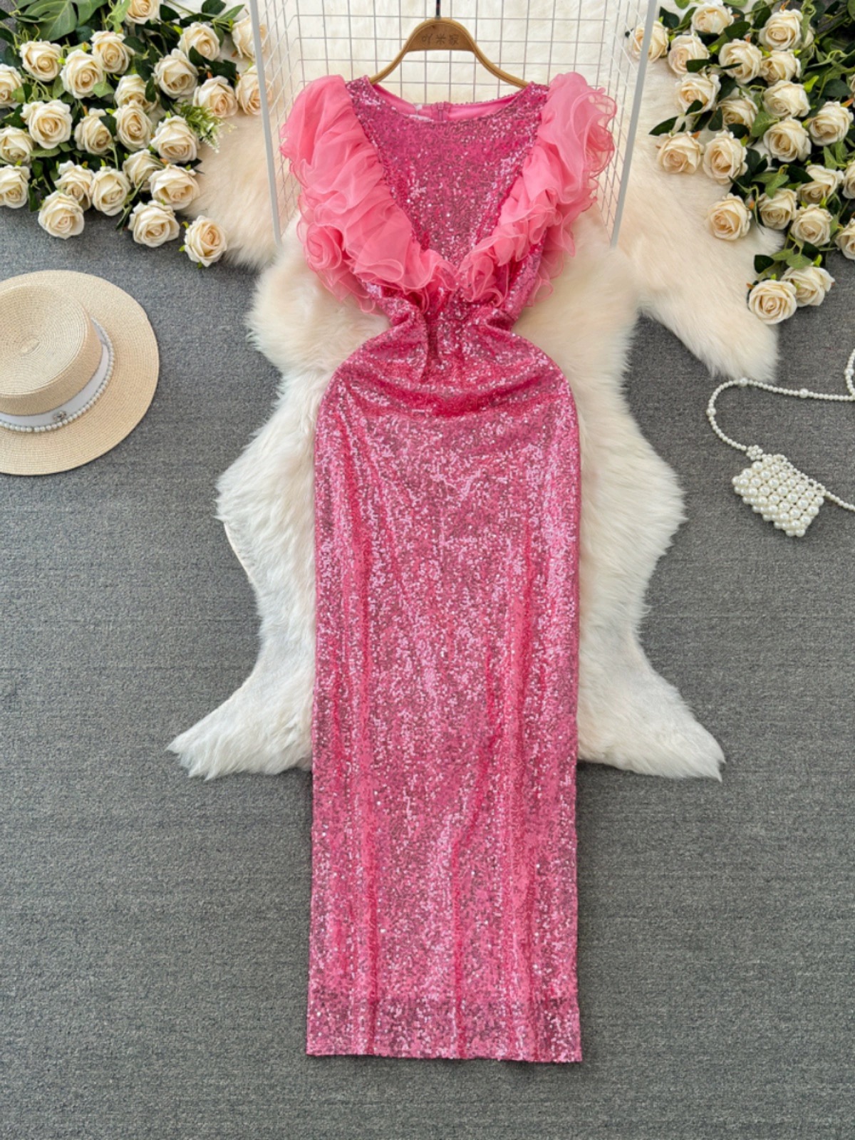 Peace and love sequin dress EBC215 image