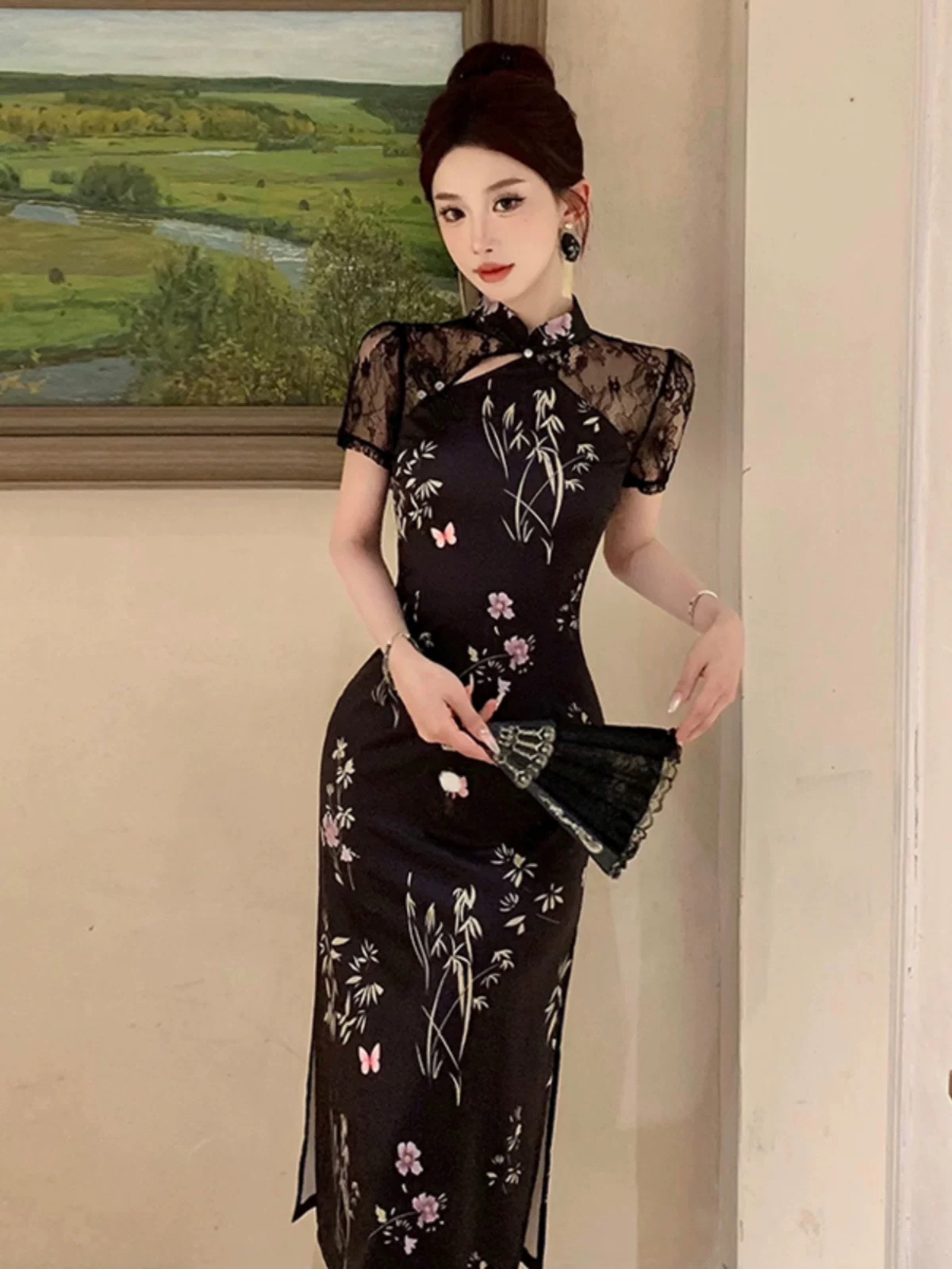 Lagos Angel qipao dress Q232 image